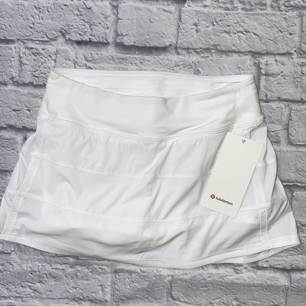NWT lululemon 2021 Pace Rival Tennis Skirt WHITE R - Picture 3 of 9